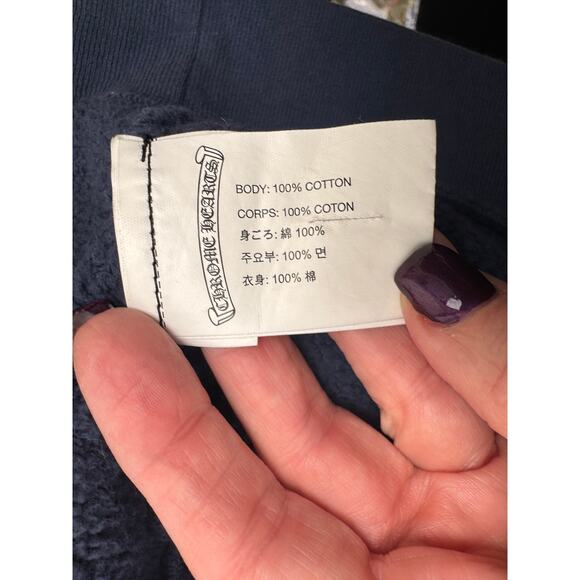 Men's Chrome Hearts Blue Embroidered Zip Front Hoodie Size XXL - Picture 10 of 14